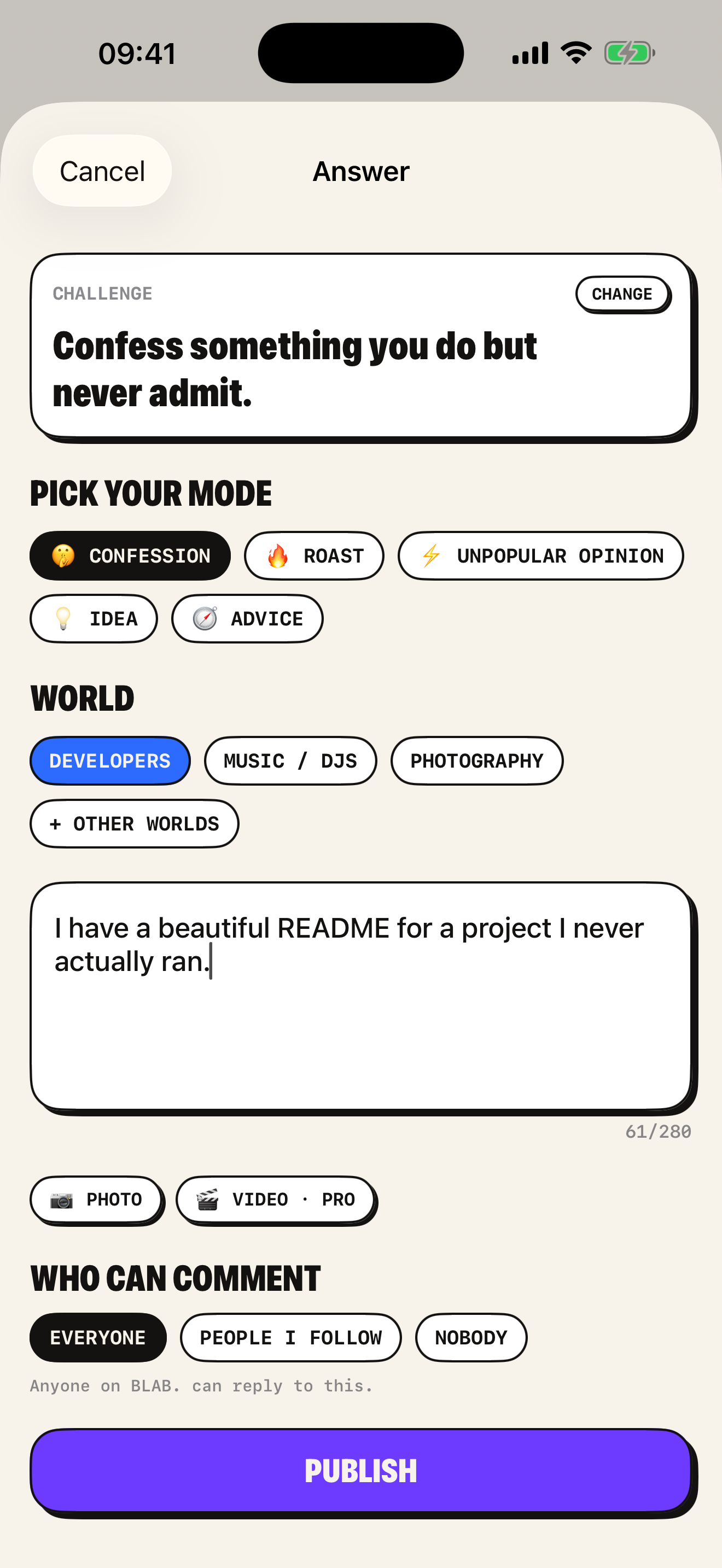 Blab screen 2