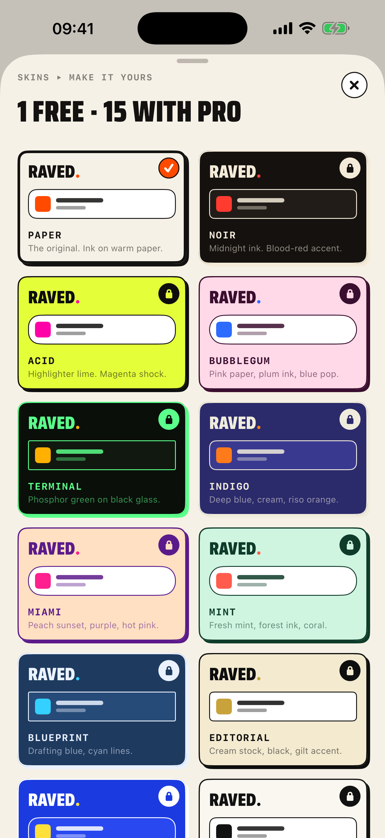 Raved screen 3